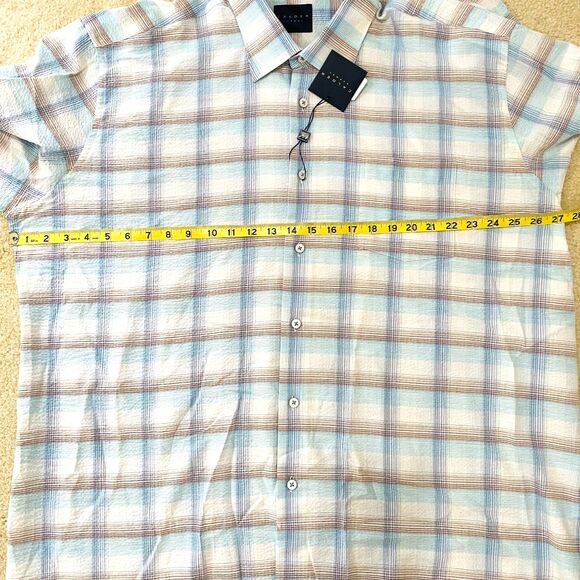 $325 Calder Carmel Limited Edition NWT Men's Montecito Shirt XXL Seersucker 1/70 - Picture 2 of 11